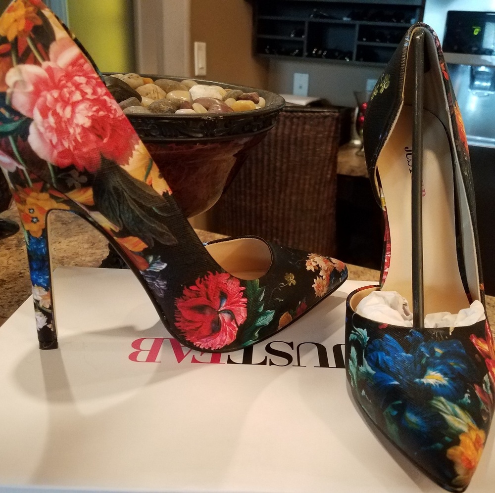 Floral D'orsay Heels